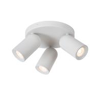 Lucide 'PUNCH' Dimmable Tiltable Adjustable Classic Ceiling Spotlight 3xGU10 in White Lucide White