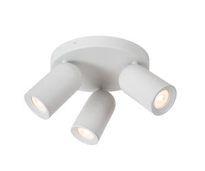 Lucide 'PUNCH' Dimmable Tiltable Adjustable Classic Ceiling Spotlight 3xGU10 in White Lucide White