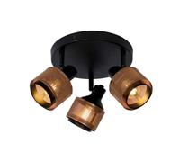 Lucide Rafa 42cm 3 Light Spotlight Plate - Black