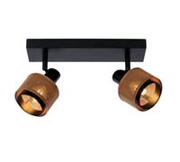 Lucide Rafa 2 Light Ceiling Spotlight Bar - Black