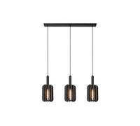 Lucide Rafal 3 Light Bar Ceiling Pendant In Grey Finish