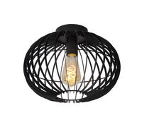 Lucide 'REDA' Dimmable Stylish Modern Indoor Flush Ceiling Light 1xE27 in Black Lucide Black