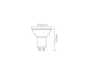 Lucide Reflector LED bulb GU10 5 W dim to warm, black