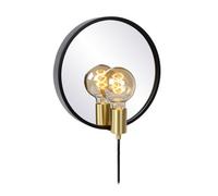 'REFLEX' Mountable Vanity Non Dimmable LED Bathroom Mirror Light 1xE27 Netlighting Black One Size