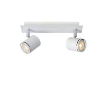 Lucide Rilou Modern Twin Ceiling Spotlight - Led Dim. - Gu10 - 2X5W 3000K - White