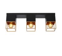 Lucide Rixt 3 Arm Flush Ceiling Light - Black