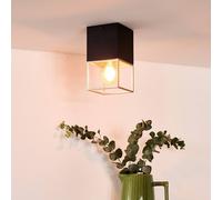 Lucide Rixt ceiling light, black, angular, one-bulb