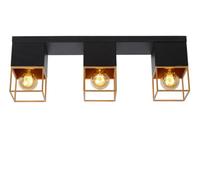 Lucide Rixt 3 Arm Flush Ceiling Light - Black