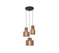Lucide Rollo 3 Light Cluster Ceiling Pendant Light - Taupe