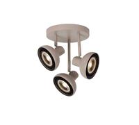 Lucide Sensas 3 Light Spotlight Bar In Taupe Finish