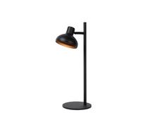 Lucide Sensas Single Light Desk Lamp In Black Finish