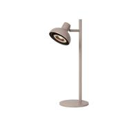 Lucide Sensas Single Light Desk Lamp In Taupe Finish
