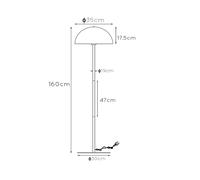 Lucide Siemon floor lamp made of steel, Ø 35 cm, blue
