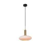 Lucide Singala pendant light, Ø 30 cm, glass, 1-bulb, opal, E27