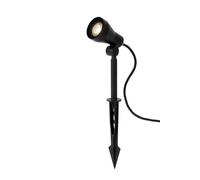 Lucide 'SPIKE' Dimmable Modern Tiltable Outdoor Garden LED Spotlight GU10 in Black Lucide Black