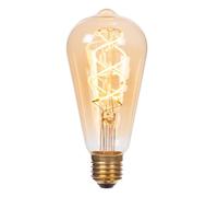 LUCIDE ST64 Filament Bulb Diameter 6.3 cm E27-1x4.9W 2200K Amber