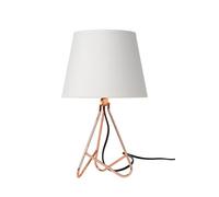 Lucide Table lamp, Metal, E14, 40 W, Copper, White