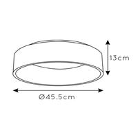 Lucide Talowe LED ceiling light, white, Ø 45 cm