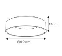 Lucide Talowe LED ceiling light, white, Ø 60 cm