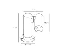 Lucide Tatum LED pedestal light with swivelling spot