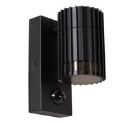 Lucide Timbala Outdoor Wall Light With Pir Sensor Black