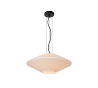 Lucide Trevor Large Single Light Ceiling Pendant In Opal Finish