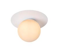 Lucide Tricia Modern Flush Ceiling Light 25Cm - 1Xe27 - White