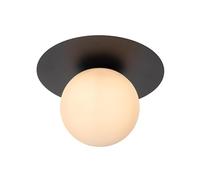 LUCIDE Tricia - Flush Ceiling Light - Ø 25 cm - 1xE27 - Black