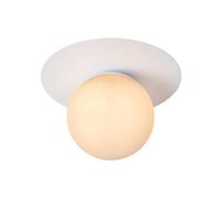 Lucide Tricia ceiling light, white, Ø 25 cm, glass, 1-bulb, E27
