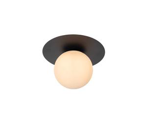 Lucide Tricia Single Light Flush Ceiling Fitting In Matt Black Finish