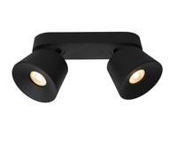 Lucide 'TRIGONO' Dimmable Stylish Tiltable Twin Ceiling Spotlight 2xGU10 in Black Lucide Black