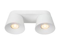 Lucide 'TRIGONO' Dimmable Stylish Tiltable Twin Ceiling Spotlight 2xGU10 in White Lucide White