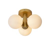 Lucide 'TRUDY' Dimmable Stylish Modern Bathroom Flush Ceiling Light 3xG9 in Gold Lucide Gold