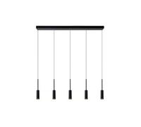 Lucide Tubule Modern Bar Pendant Light - Led - 5X7W 2700K - Black