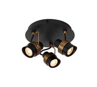 Lucide Tundran 3 Light Spotlight Plate - Black