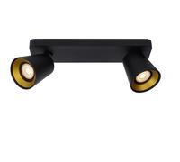 Lucide 'TURNON' Dimmable Stylish Tiltable LED Twin Ceiling Spotlight GU10 Lucide Black One Size