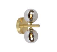 Lucide Tycho 2 Light Wall Fitting In Satin Brass Finish
