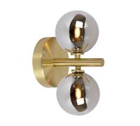 Lucide Tycho Retro Wall Light - 2Xg9 - Matt Gold, Brass
