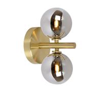 Lucide Tycho Retro Wall Light - 2Xg9 - Matt Gold, Brass