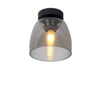 Lucide 'TYLER' Dimmable Stylish Retro Bathroom LED Flush Ceiling Light 1xG9 in Black Lucide Black