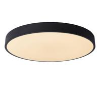 Lucide 'UNAR' Dimmable Stylish Decorative Indoor LED Flush Ceiling Light in Black Lucide Black