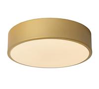 LUCIDE UNAR - Flush Ceiling Light - Ø 20 cm- LED 3 StepDim - 1x12W 2700K - Matt Gold/Brass