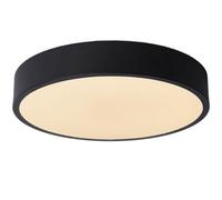 Lucide LED ceiling light Unar, black, Ø 30 cm