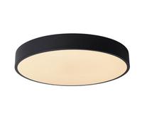 Lucide Unar Modern Flush Ceiling Light 39.5Cm- Led Dim. - 1X24W 2700K - 3 Stepdim - Black