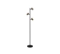 Lucide Upton 3 Light Glass Floor Lamp - Smoked Grey
