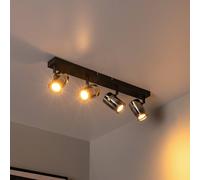 Lucide Upton Glass 4 Light Spotlight Plate - Smoked Grey