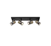 Lucide Upton Glass 4 Light Spotlight Plate - Smoked Grey