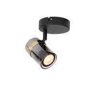 Lucide Upton Glass Single Ceiling Spotlight - Smoked Grey