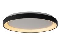 Lucide Vidal 38W Integrated Dimmable LED Metal Flush Ceiling Light in Matt Black Finish