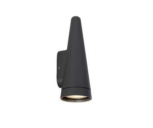 Lucide Wizard Single Light Outdoor Flush Wall Fitting In Anthracite Finish